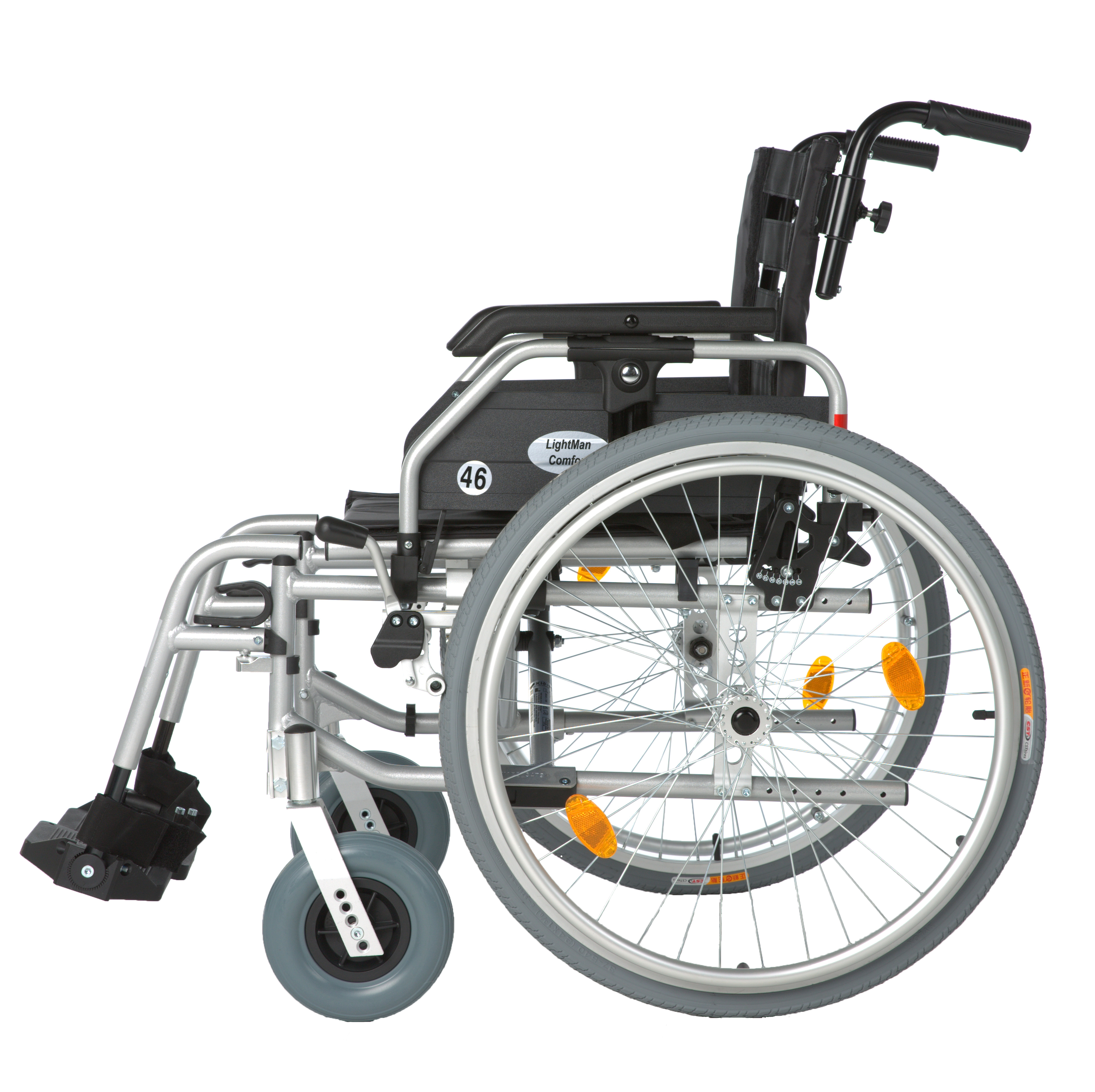 Lengvo lydinio neįgaliojo vežimėlis lightman comfort, dydis 43 cm - Image 3